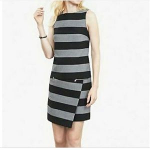 Banana Republic grey/black rugby stripe dress
